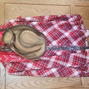 Cowgirl For Halloween!! New W/O Tags! Plaid Shirt For All Occasions!
